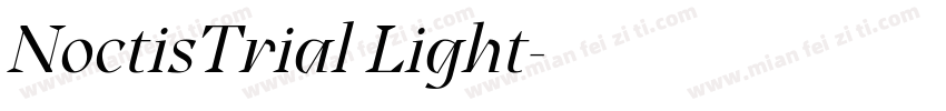 NoctisTrial Light字体转换